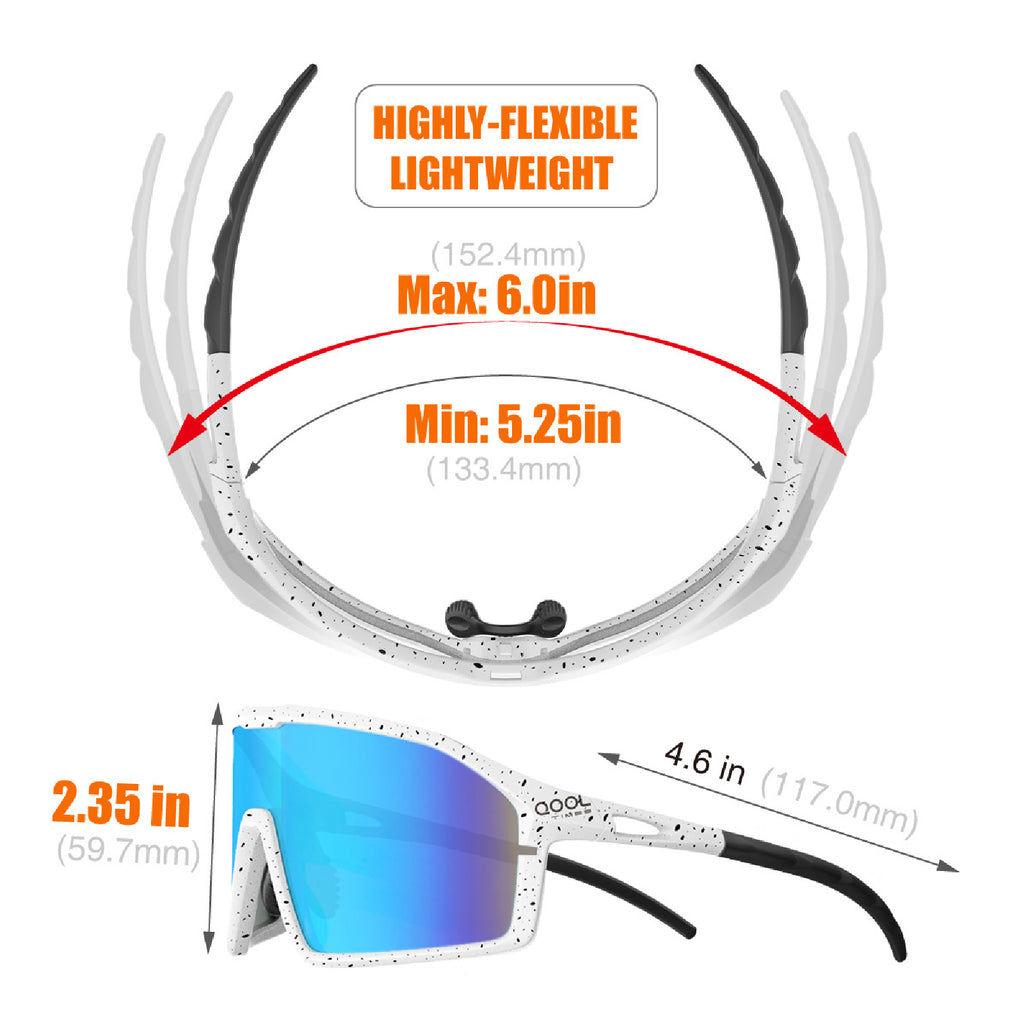 Living out your qool time 117 Polarized Cycling Sunglasses for Women Men Golfing Running Volleyball MTB Outdoor Sports Padel