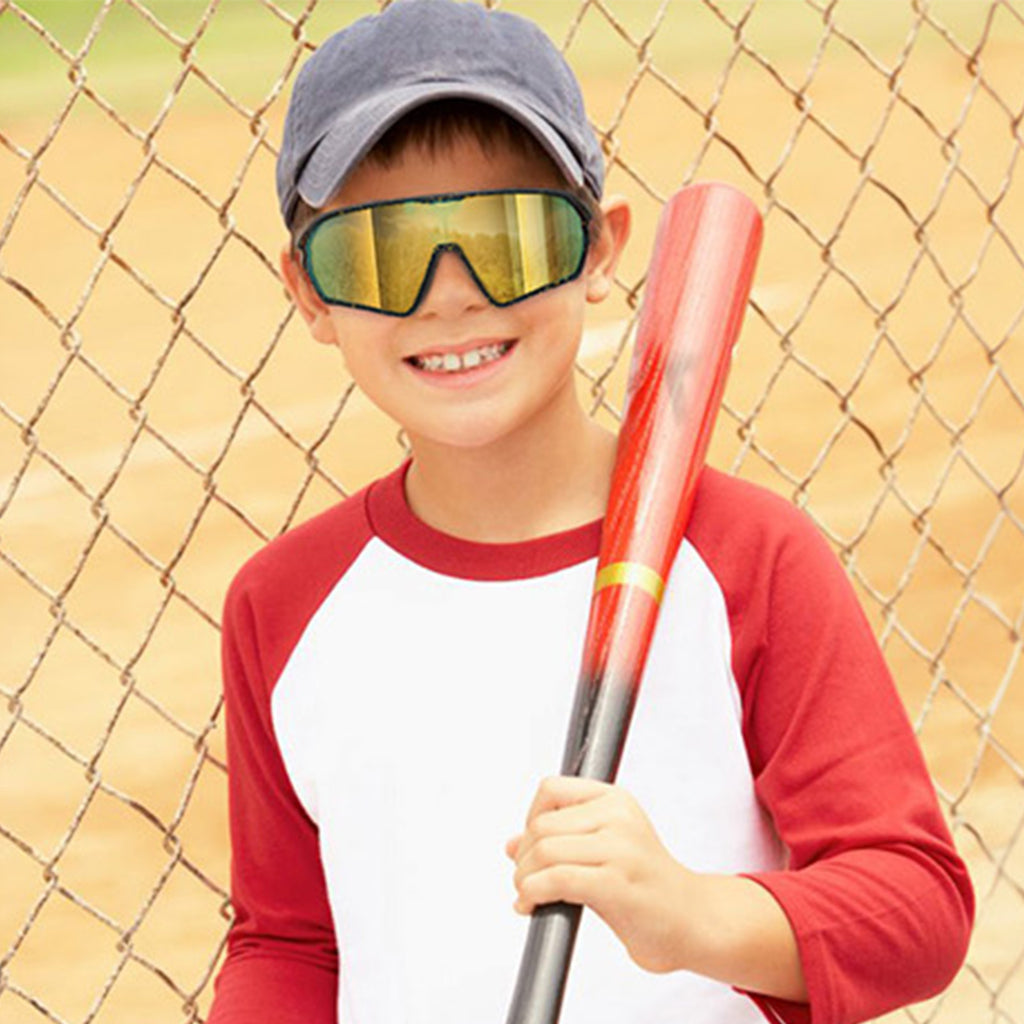 ER00 1206 Youth Baseball Shield Polarized Sunglasses Kids Boys Girls Women Cycling Softball Lightweight Sports Shades Padel