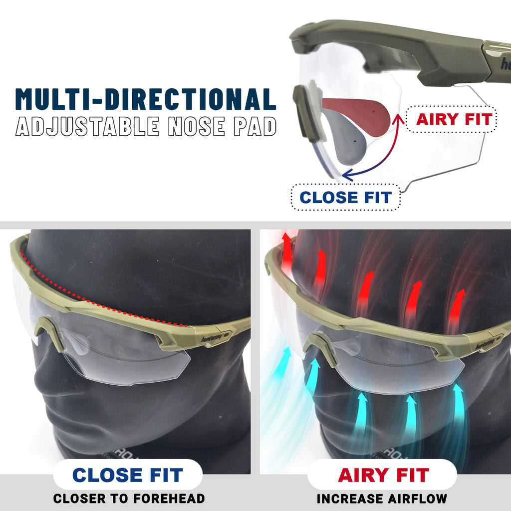 HTS HUNTERSKY S54 Eye Protection Anti Fog Sport Safety Glasses for Women Men Running Cycling Riding Pickleball Range