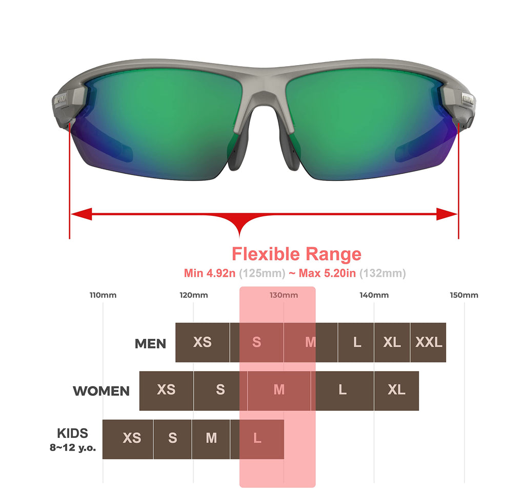 Living out your qool time J50 Mens Fishing Sunglasses Polarized for Women, UV400 Volleyball Running Driving Golfing Cycling Case Strap Full Pack