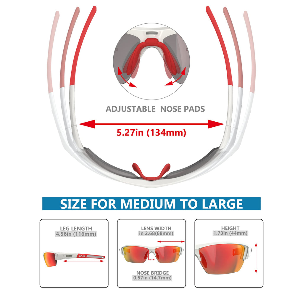 Living out your qool time J13 Mens Fishing Sunglasses Polarized for Women, UV400 Volleyball Running Driving Golfing Cycling Case Strap Full Pack