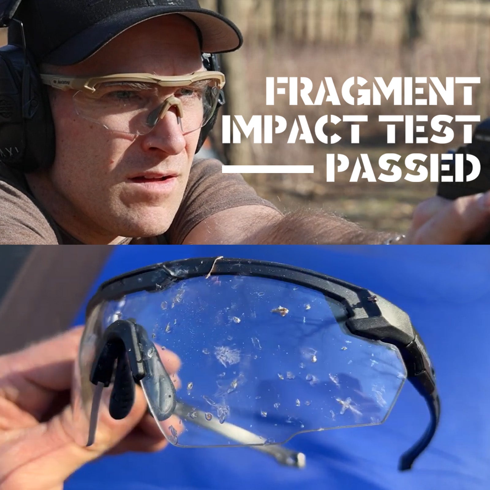 HTS HUNTERSKY S57 Ballistic Tactical Shooting Glasses ANSI Z87+ UV400 Protective Eyewear