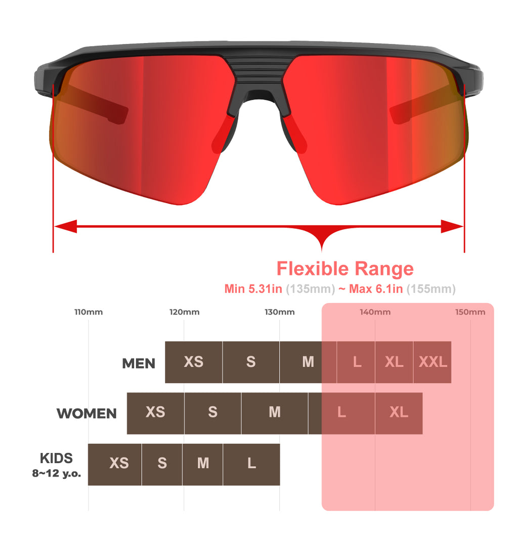 WDP100 Q217 Polarized Sports Sunglasses for Men Women UV400 Lightweight TR90 Cycling Running Baseball Hiking with Case Strap