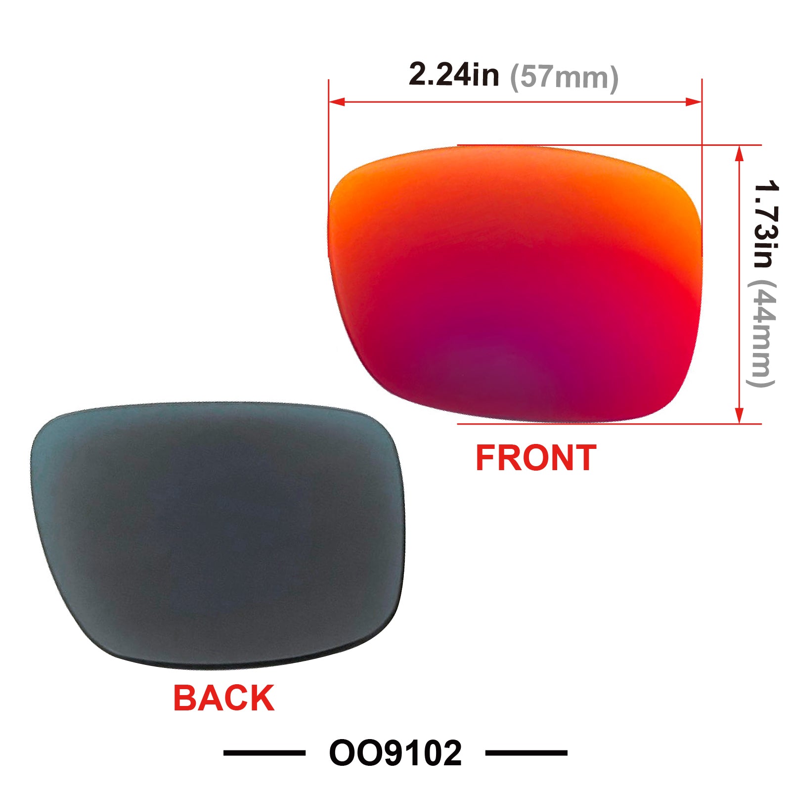 RY586 9102 Polarized Replacement Lenses for Oakley Holbrook OO9102 57mm UV Protection Impact Resistant Lens Compatible with 009102