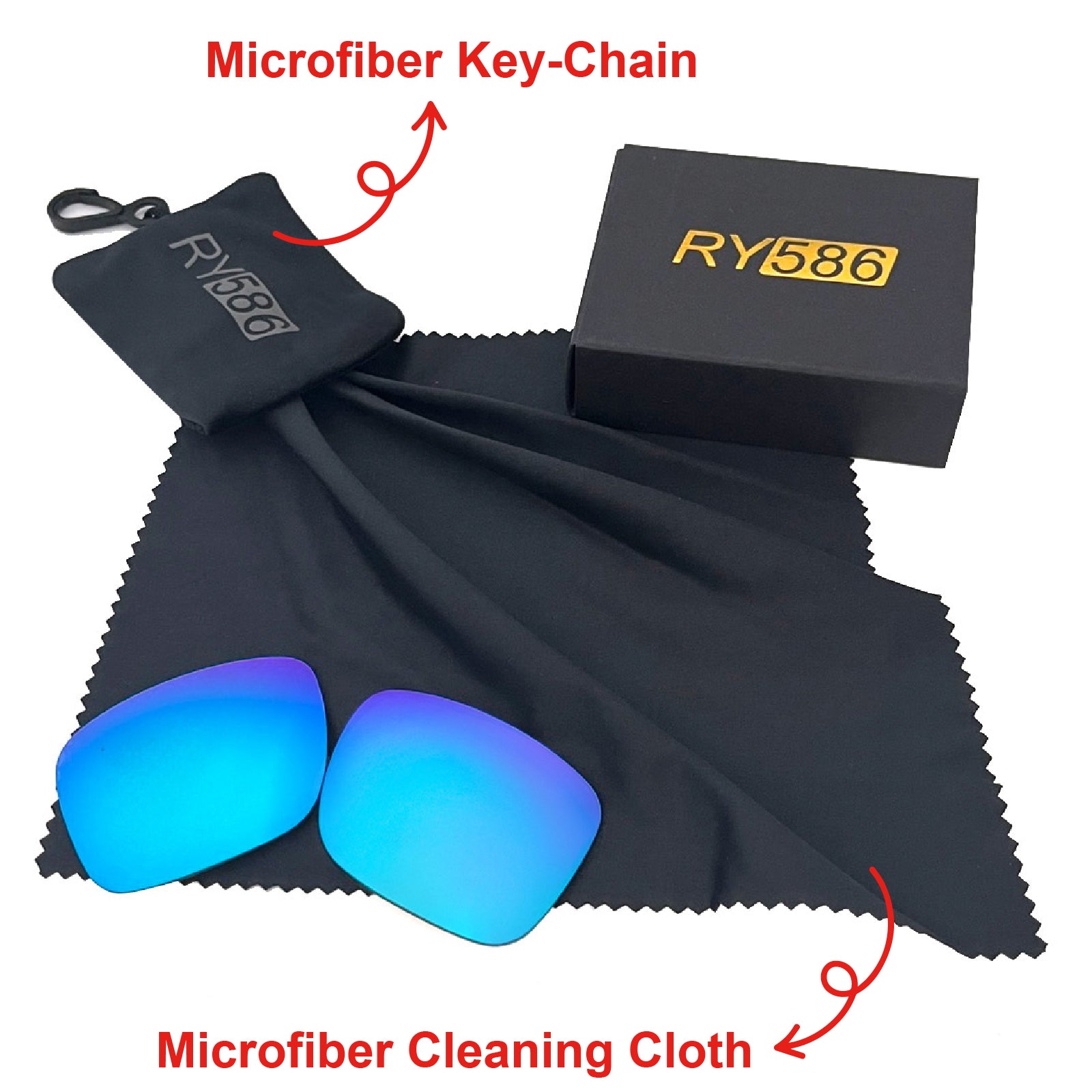 RY586 XL OO9417 59mm Polarized Replacement Lenses for Oakley Holbrook Impact Resistant Lens Compatible with 009417