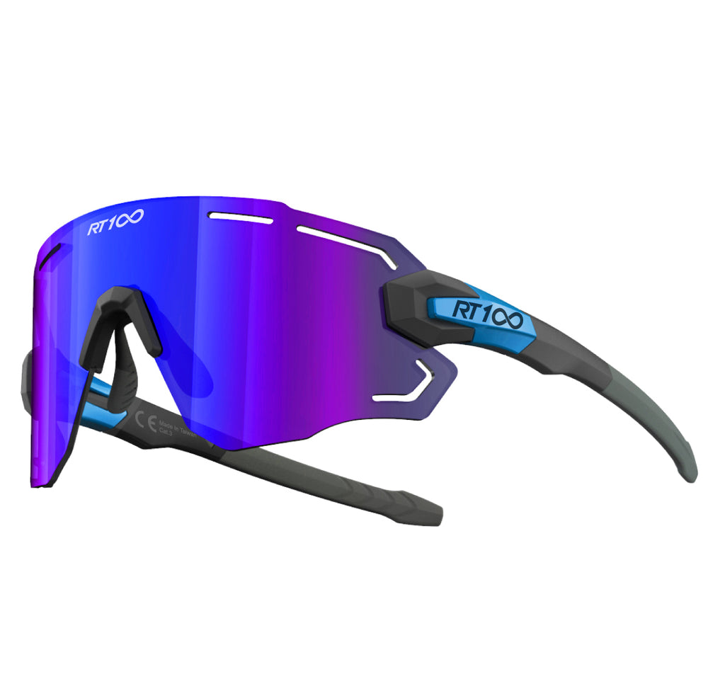 RT100 Q58 RIDE YOUR WAY Professional wrap around Frameless Cycling Sunglasses for Men and Women