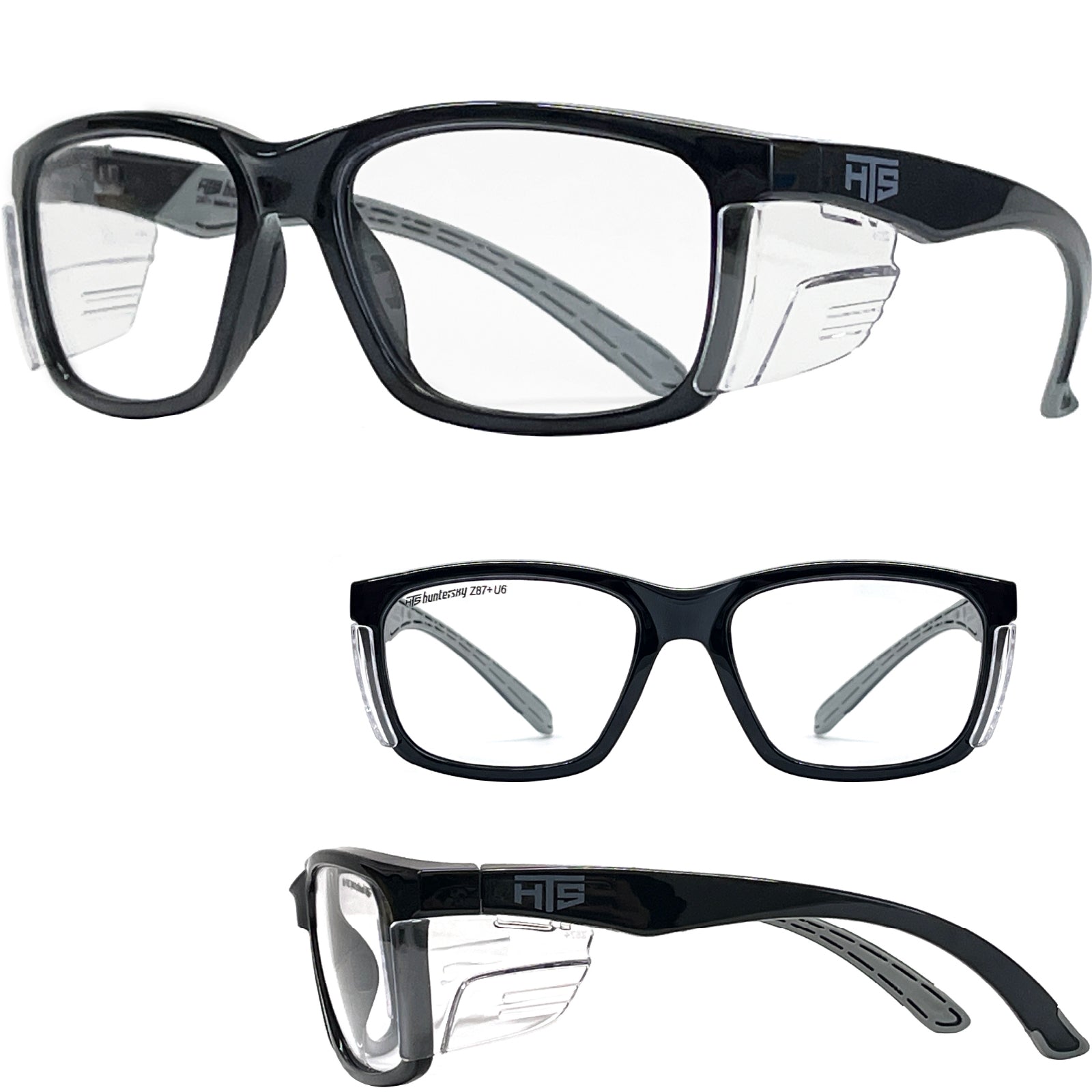 HTS HUNTERSKY E60 Anti-Fog Safety Glasses with Side Shields ANSI Z87 Eye Protection