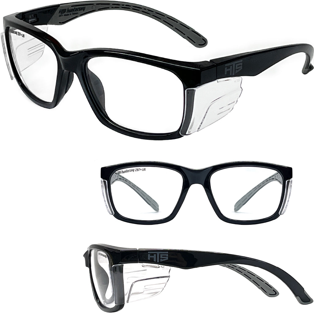 HTS HUNTERSKY E60 Anti-Fog Safety Glasses with Side Shields ANSI Z87 Eye Protection