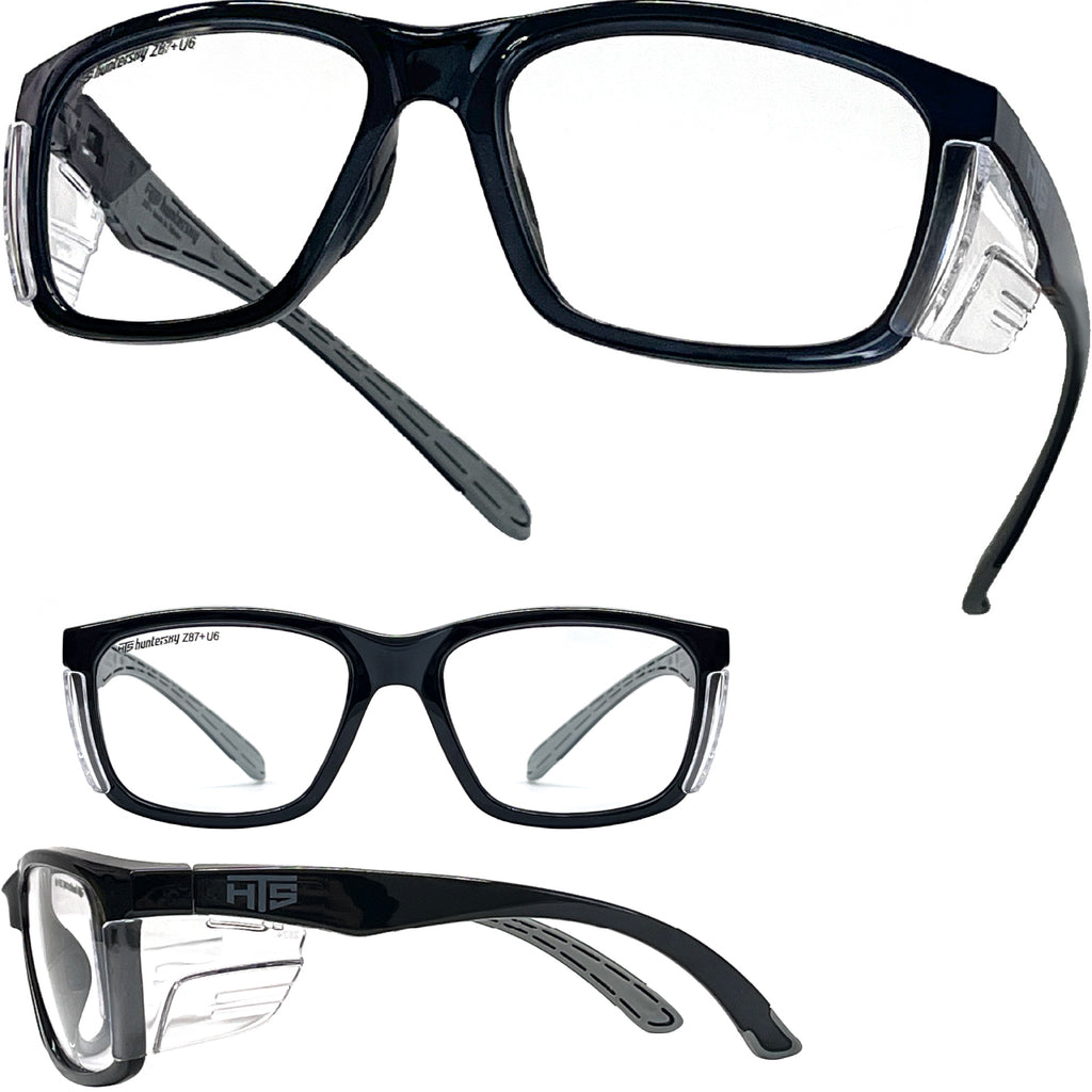 HTS HUNTERSKY E60 Anti-Fog Safety Glasses with Side Shields ANSI Z87 Eye Protection