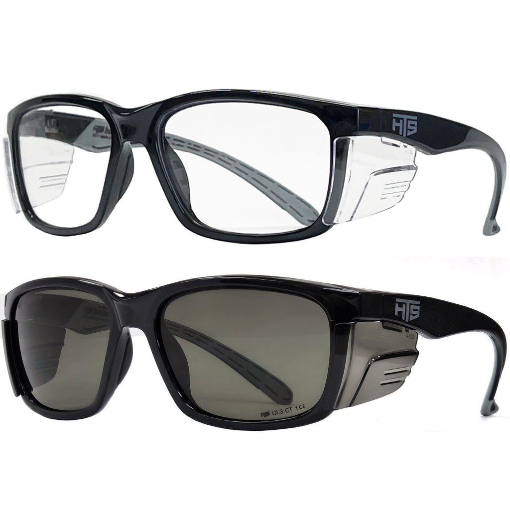 HTS HUNTERSKY E60 Anti-Fog Safety Glasses with Side Shields ANSI Z87 Eye Protection