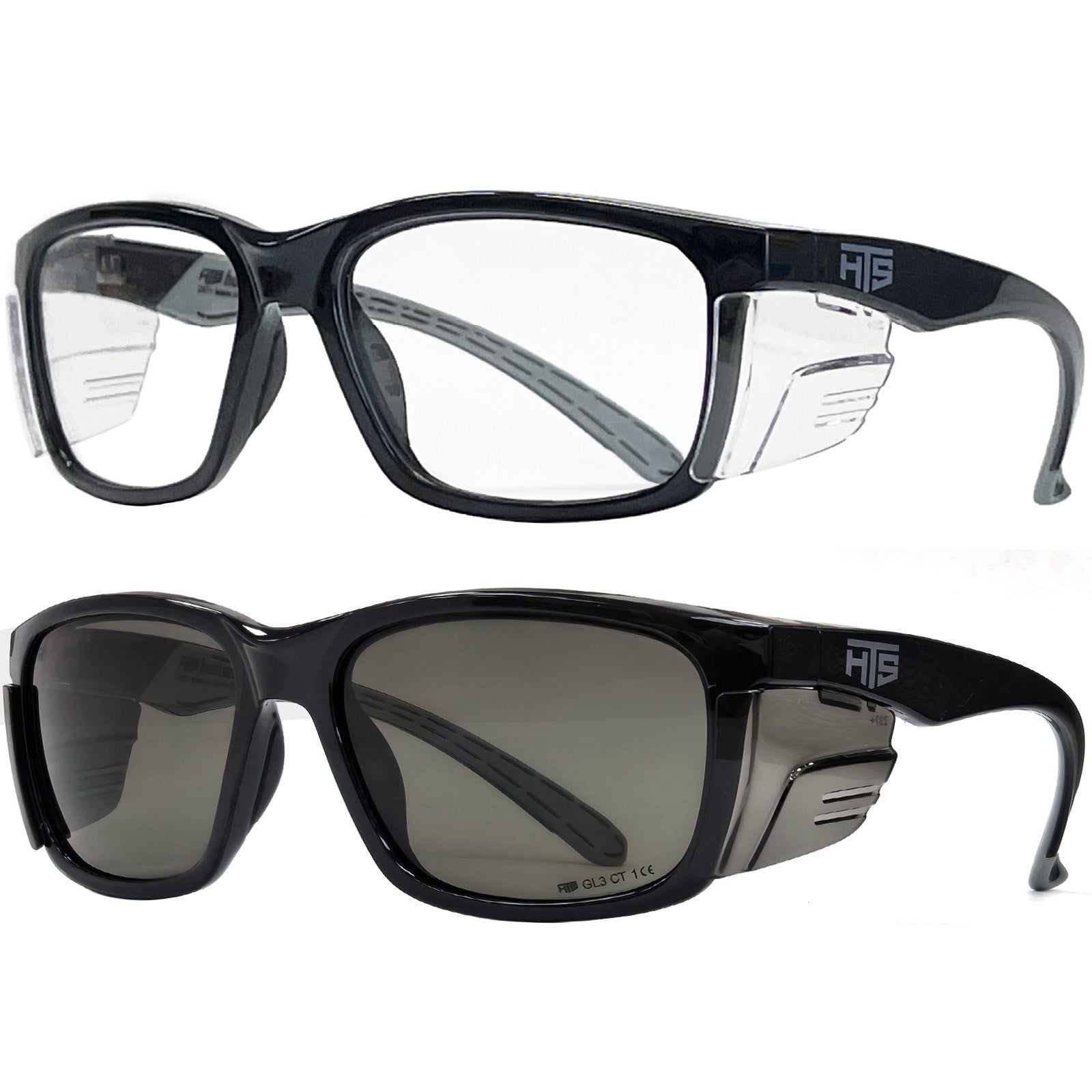 HTS HUNTERSKY E60 Anti-Fog Safety Glasses with Side Shields ANSI Z87 Eye Protection