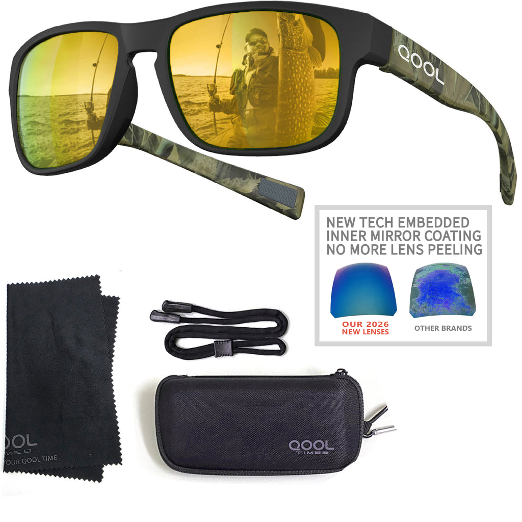 Living out your qool time F11 Floating Polarized Fishing Sunglasses Saltwater Resistant Lenses That Coating Won’t Peel Rub off
