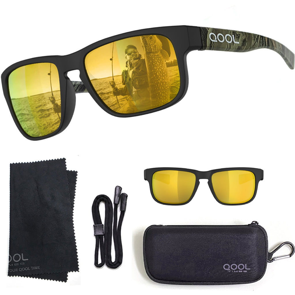 Living out your qool time F11 Floating Polarized Fishing Sunglasses Saltwater Resistant Lenses That Coating Won’t Peel Rub off