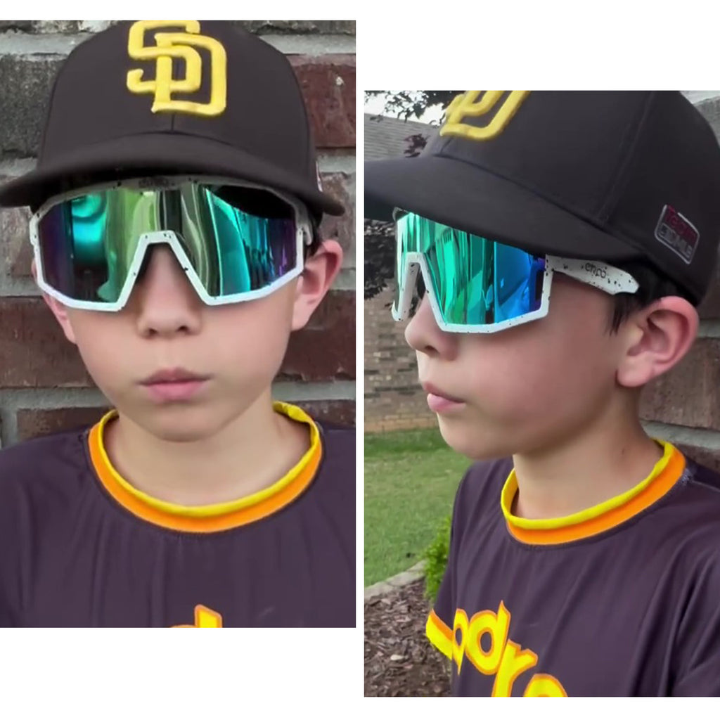 ER00 F24 Eazyrun Kids Polarized Sports Sunglasses for Age 8-12 Youth Baseball Softball Cycling Glasses UV Protection for Boy Girl
