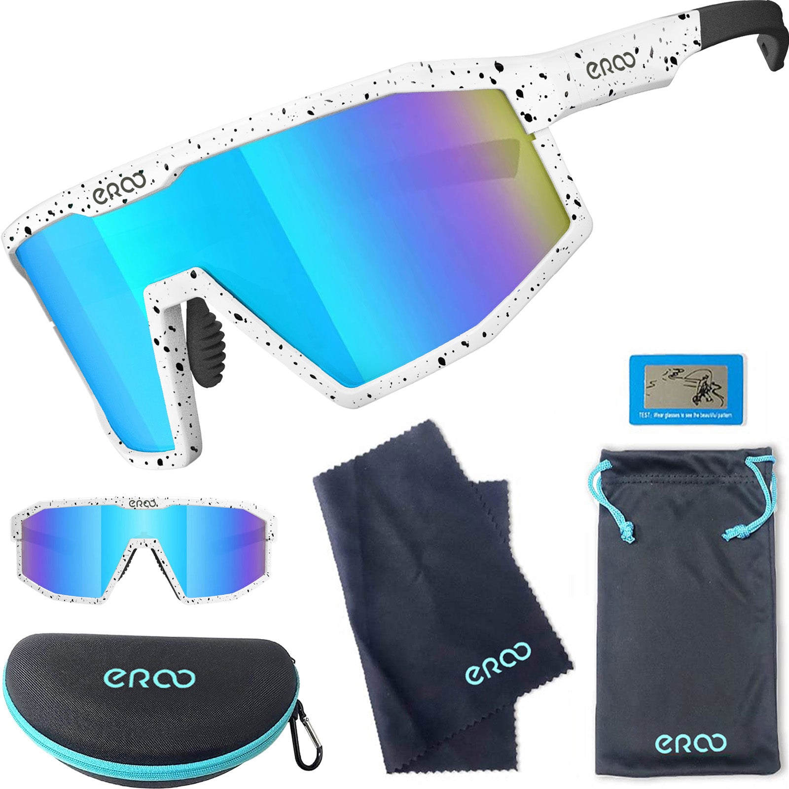 ER00 F24 Eazyrun Kids Polarized Sports Sunglasses for Age 8-12 Youth Baseball Softball Cycling Glasses UV Protection for Boy Girl