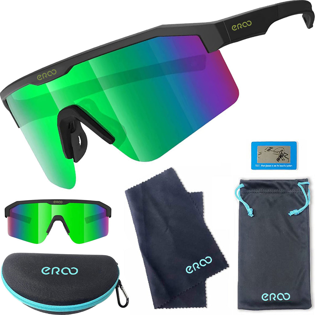 ER00 F24 Eazyrun Kids Polarized Sports Sunglasses for Age 8-12 Youth Baseball Softball Cycling Glasses UV Protection for Boy Girl