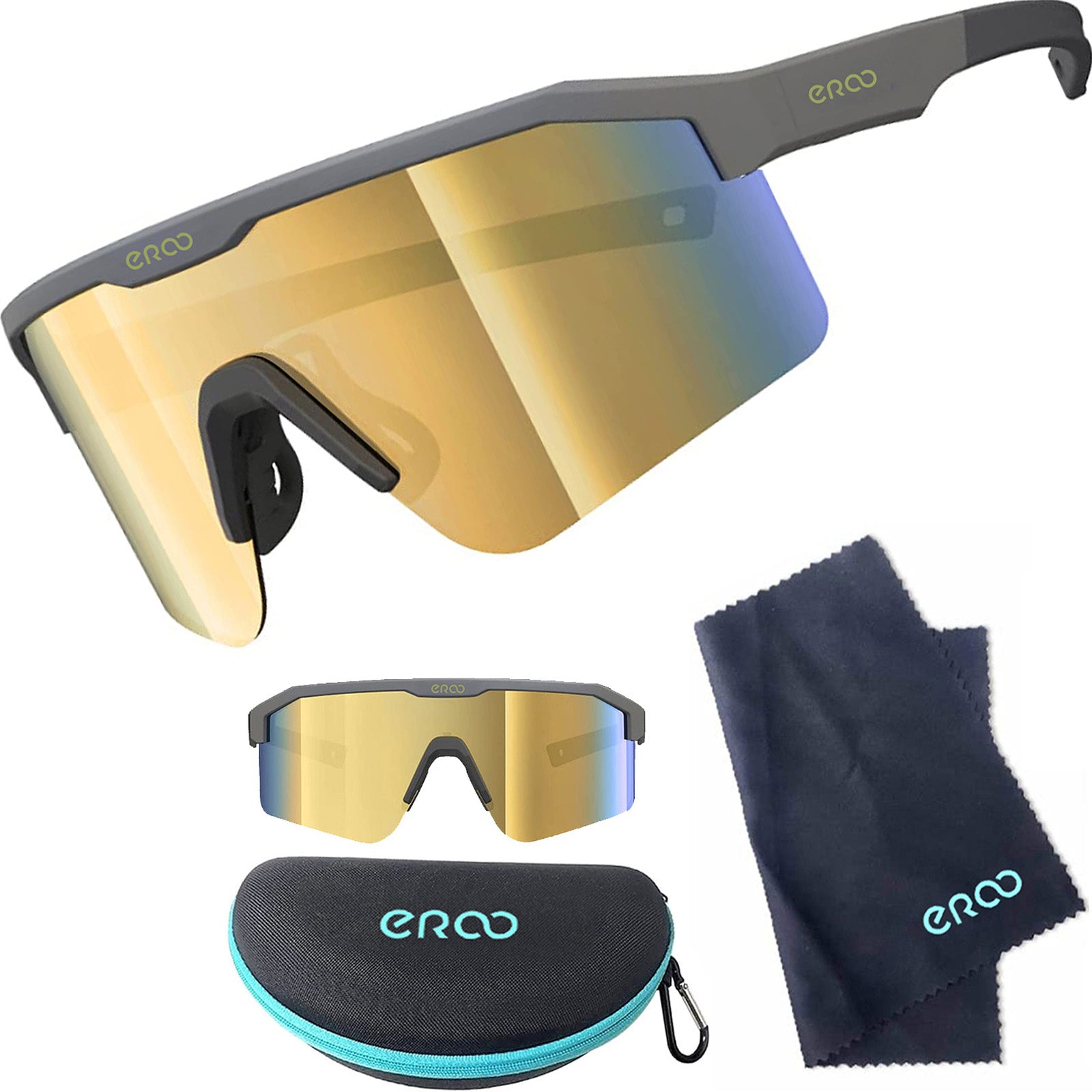 ER00 F24 Eazyrun Kids Polarized Sports Sunglasses for Age 8-12 Youth Baseball Softball Cycling Glasses UV Protection for Boy Girl