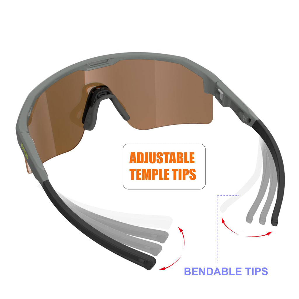 ER00 F24 Eazyrun Kids Polarized Sports Sunglasses for Age 8-12 Youth Baseball Softball Cycling Glasses UV Protection for Boy Girl