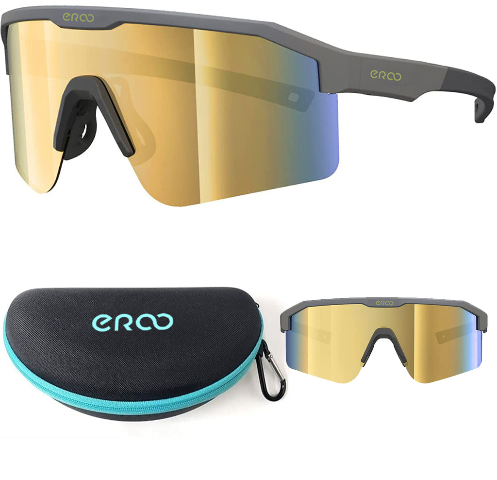ER00 F24 Eazyrun Kids Polarized Sports Sunglasses for Age 8-12 Youth Baseball Softball Cycling Glasses UV Protection for Boy Girl