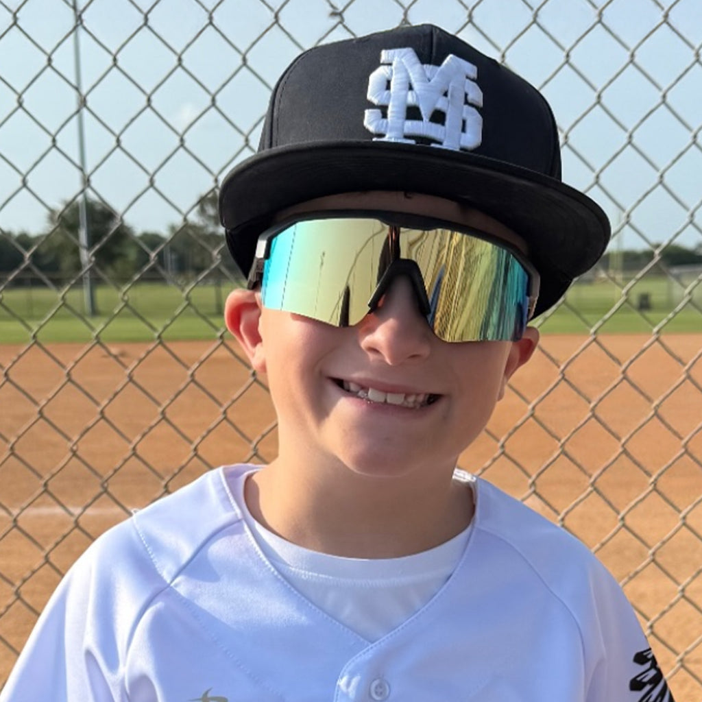 ER00 F24 Eazyrun Kids Polarized Sports Sunglasses for Age 8-12 Youth Baseball Softball Cycling Glasses UV Protection for Boy Girl