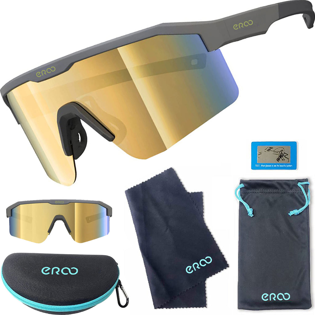 ER00 F24 Eazyrun Kids Polarized Sports Sunglasses for Age 8-12 Youth Baseball Softball Cycling Glasses UV Protection for Boy Girl