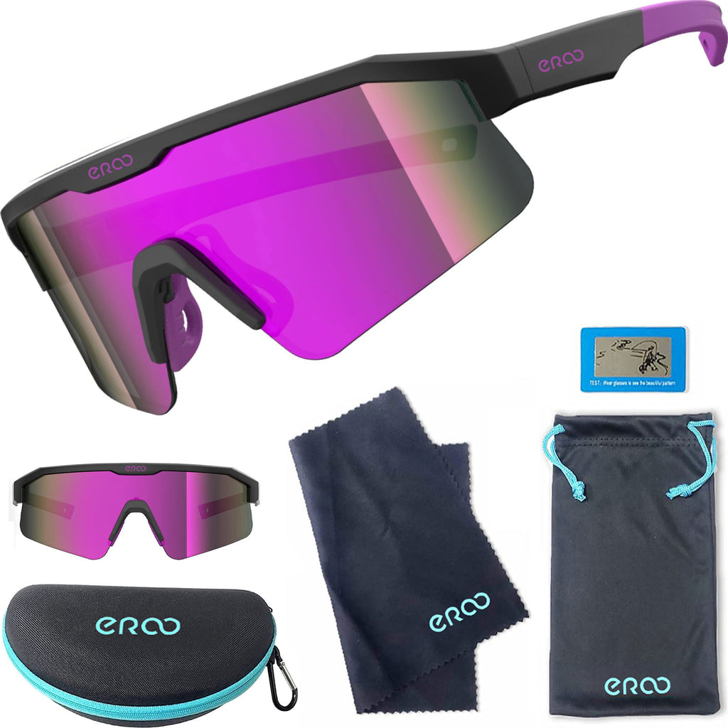 ER00 F24 Eazyrun Kids Polarized Sports Sunglasses for Age 8-12 Youth Baseball Softball Cycling Glasses UV Protection for Boy Girl