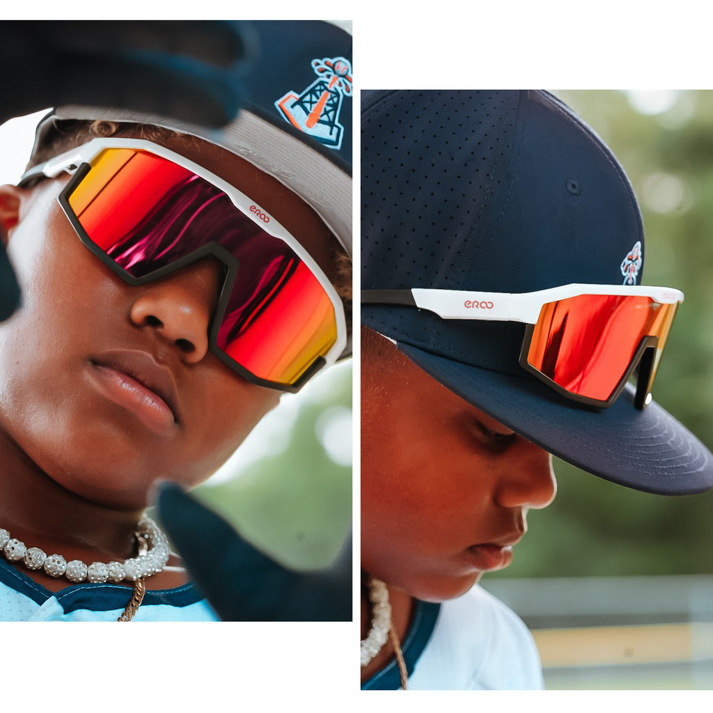 ER00 F24 Eazyrun Kids Polarized Sports Sunglasses for Age 8-12 Youth Baseball Softball Cycling Glasses UV Protection for Boy Girl