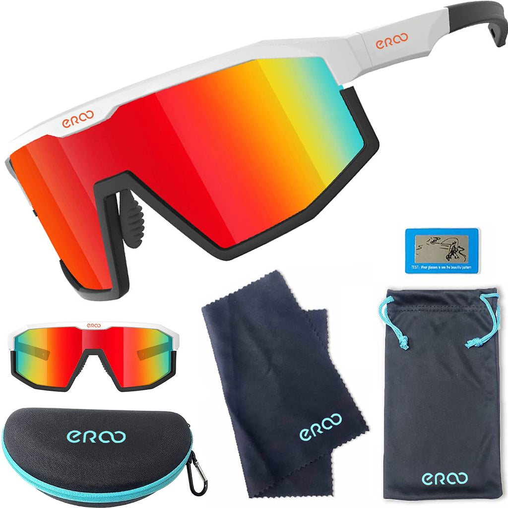 ER00 F24 Eazyrun Kids Polarized Sports Sunglasses for Age 8-12 Youth Baseball Softball Cycling Glasses UV Protection for Boy Girl