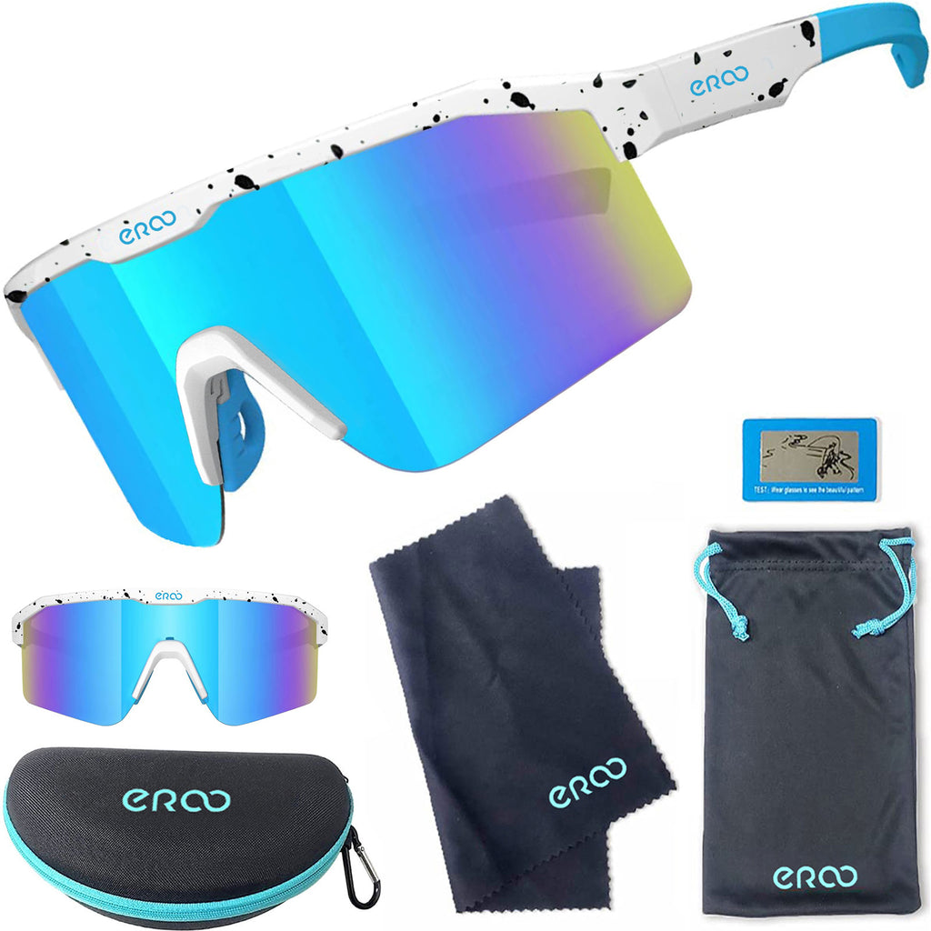 ER00 F24 Eazyrun Kids Polarized Sports Sunglasses for Age 8-12 Youth Baseball Softball Cycling Glasses UV Protection for Boy Girl
