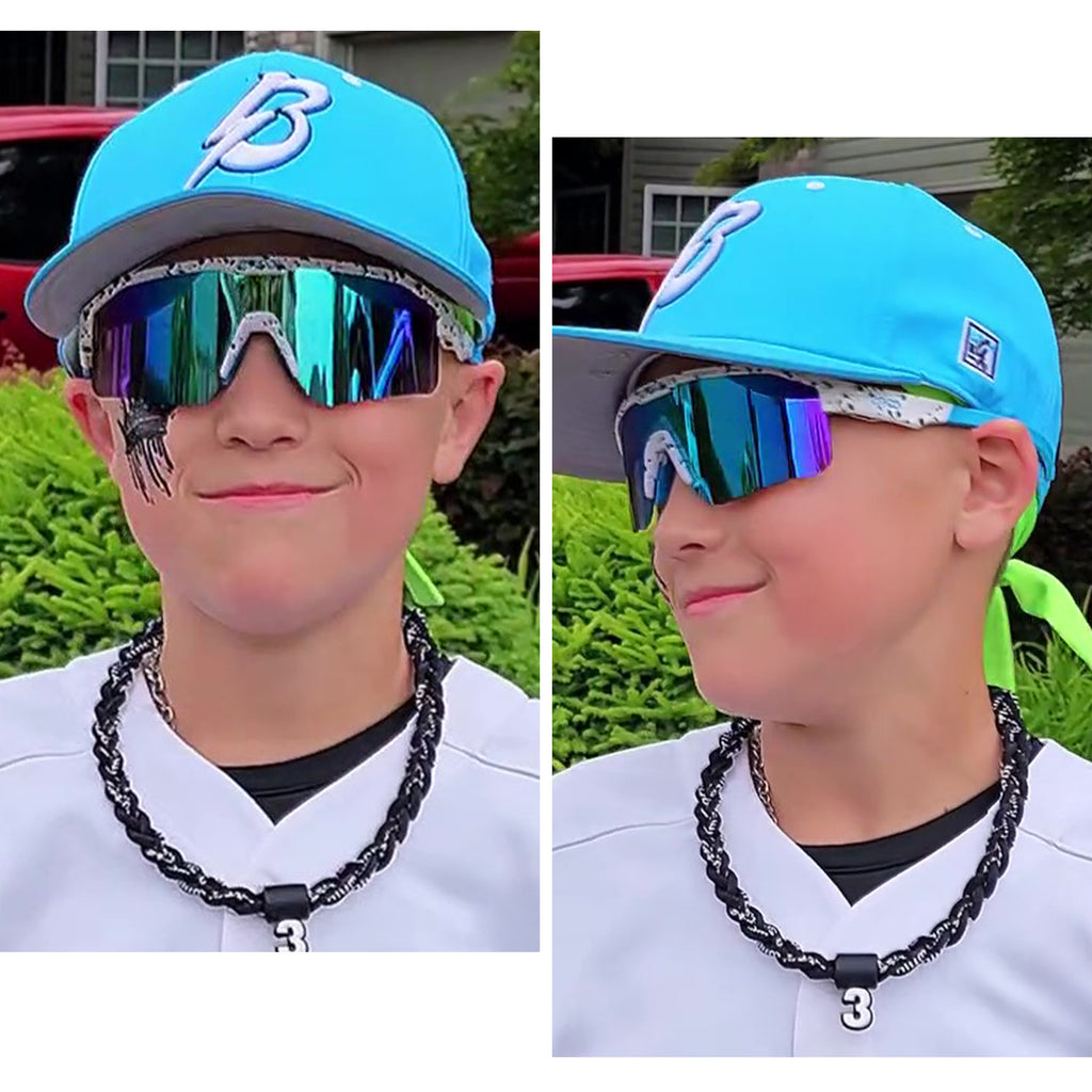 ER00 F24 Eazyrun Kids Polarized Sports Sunglasses for Age 8-12 Youth Baseball Softball Cycling Glasses UV Protection for Boy Girl