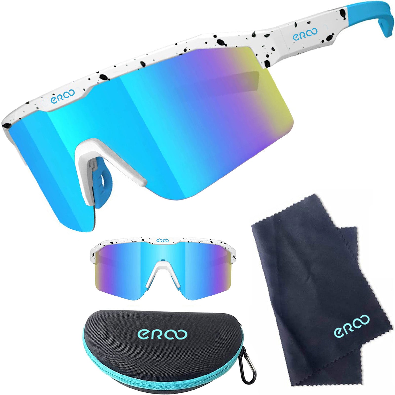 ER00 F24 Eazyrun Kids Polarized Sports Sunglasses for Age 8-12 Youth Baseball Softball Cycling Glasses UV Protection for Boy Girl