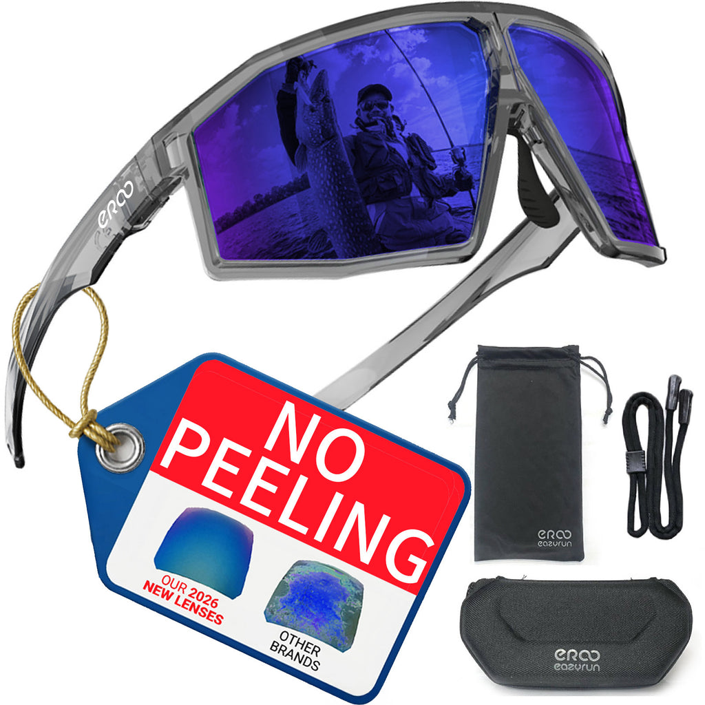 ER00 F26 Polarized Sunglasses Women Men Saltwater Resistant Lenses NO RUBBED OFF OR PEELING MIRROR COATING