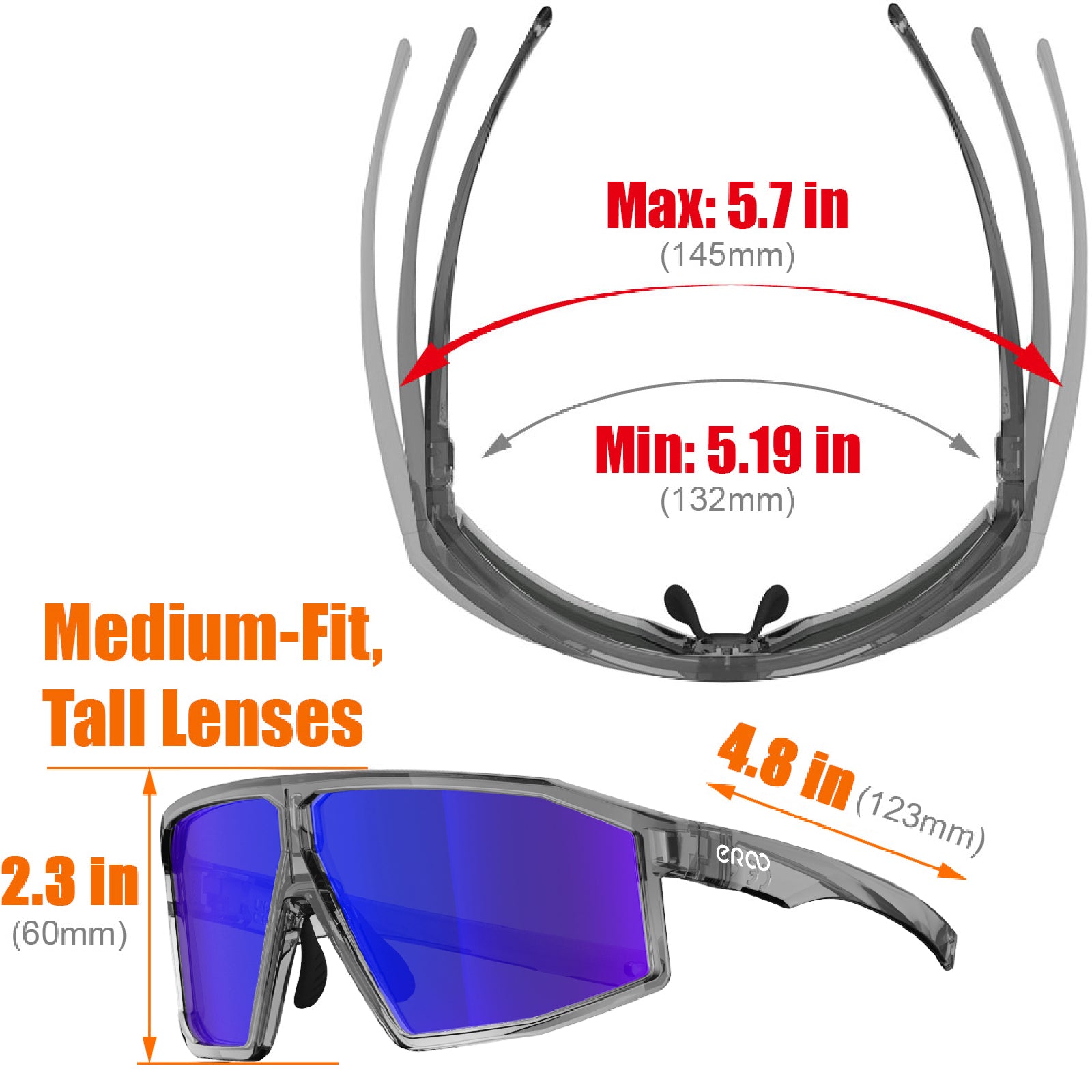 ER00 F26 Polarized Sunglasses Women Men Saltwater Resistant Lenses NO RUBBED OFF OR PEELING MIRROR COATING