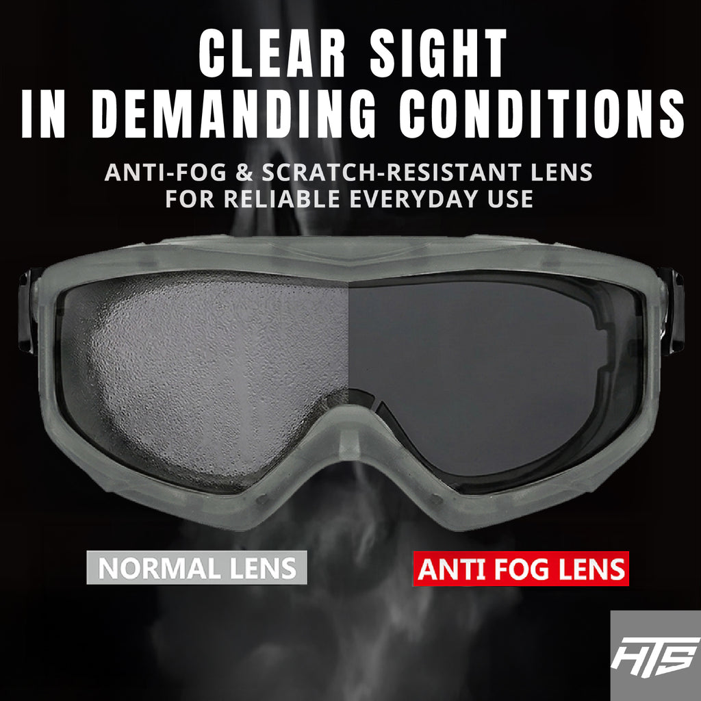HTS HUNTERSKY G5090 Full Face Shield Over Glasses Anti-Fog Safety Goggles