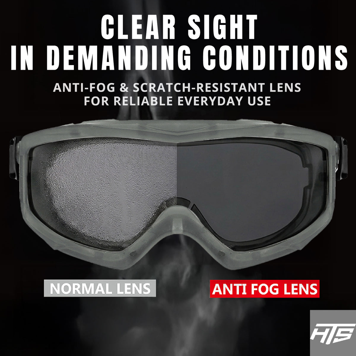 HTS HUNTERSKY G5090 Full Face Shield Over Glasses Anti-Fog Safety Goggles
