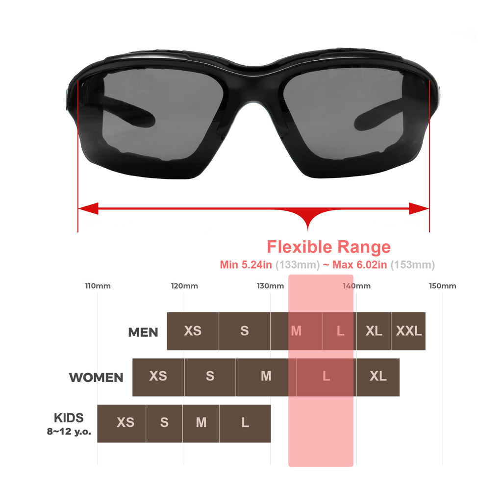 WDP100 G772 Motorcycle Riding Glasses Removable Foam Goggles with Strap for Powersports UTV Windproof Off Road