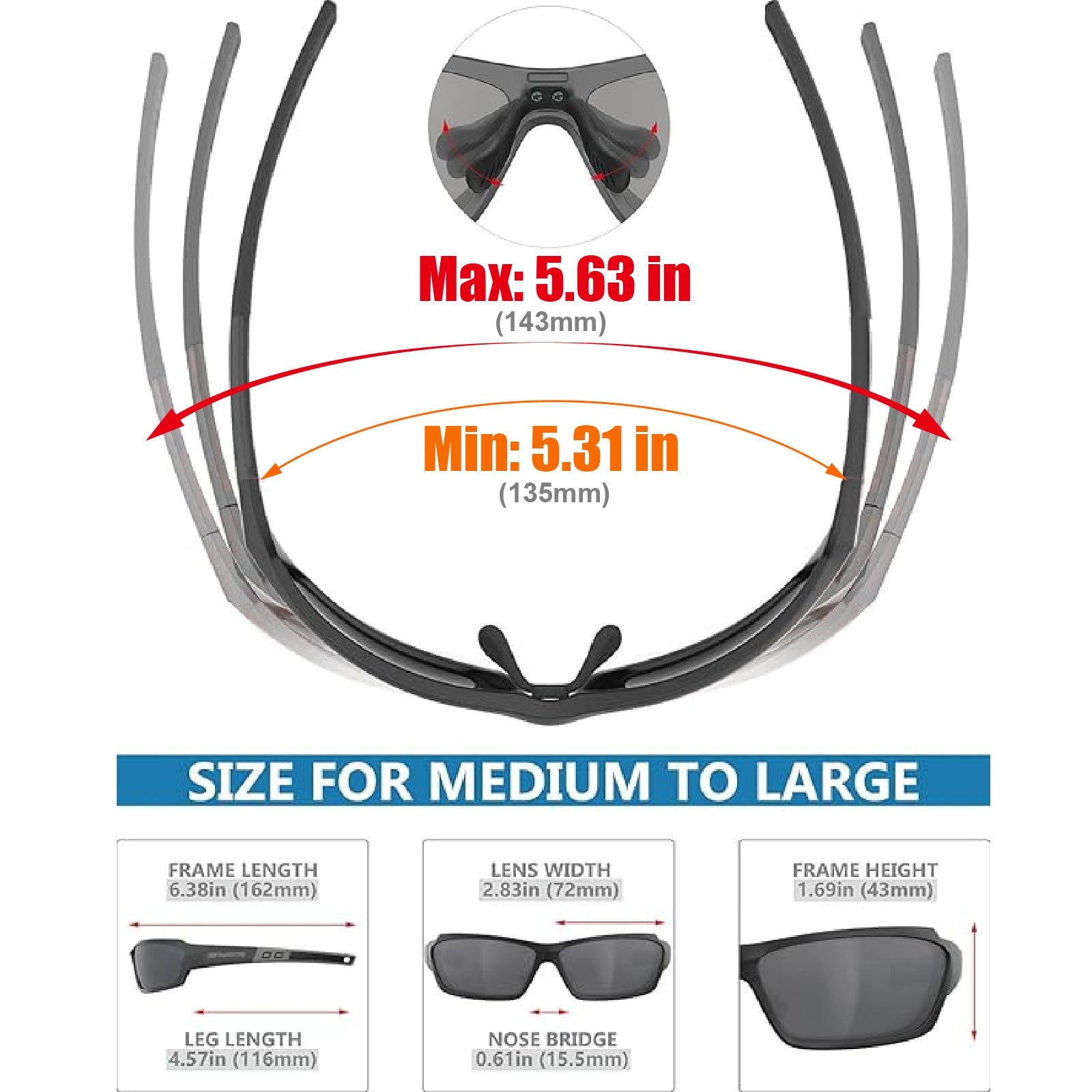 HTS HUNTERSKY J11 Powersports Motorcycle Riding Goggles Sunglasses for Men