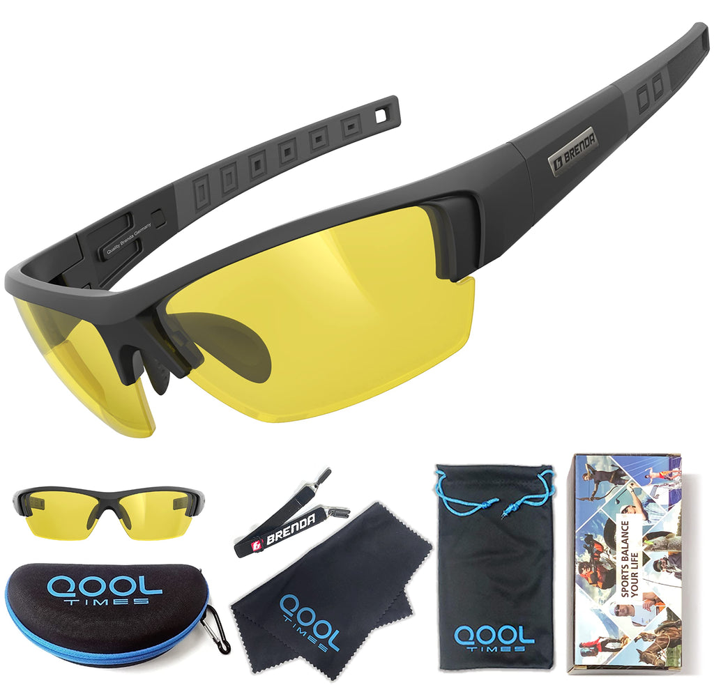 Living out your qool time J13 Mens Fishing Sunglasses Polarized for Women, UV400 Volleyball Running Driving Golfing Cycling Case Strap Full Pack