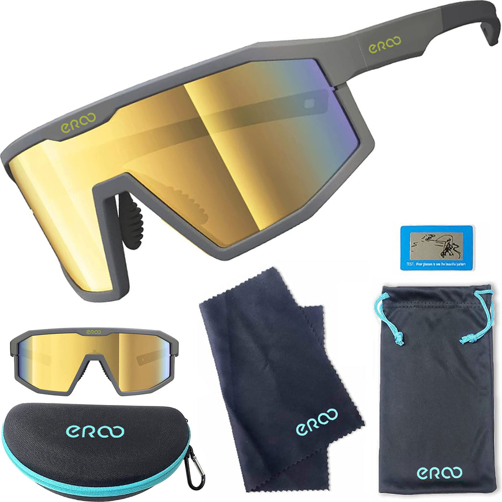 ER00 F24 Eazyrun Kids Polarized Sports Sunglasses for Age 8-12 Youth Baseball Softball Cycling Glasses UV Protection for Boy Girl