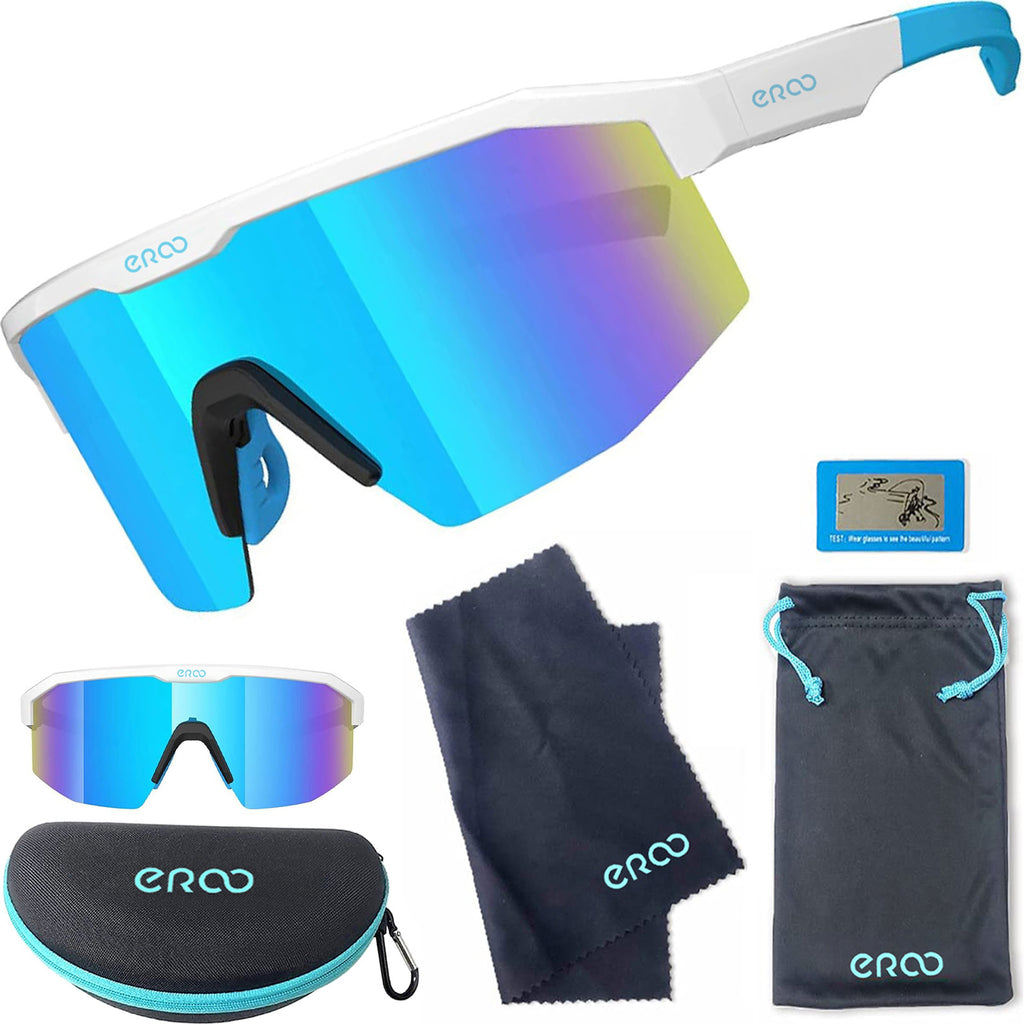 ER00 F24 Eazyrun Kids Polarized Sports Sunglasses for Age 8-12 Youth Baseball Softball Cycling Glasses UV Protection for Boy Girl