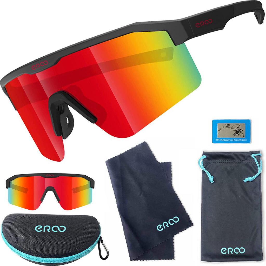 ER00 F24 Eazyrun Kids Polarized Sports Sunglasses for Age 8-12 Youth Baseball Softball Cycling Glasses UV Protection for Boy Girl