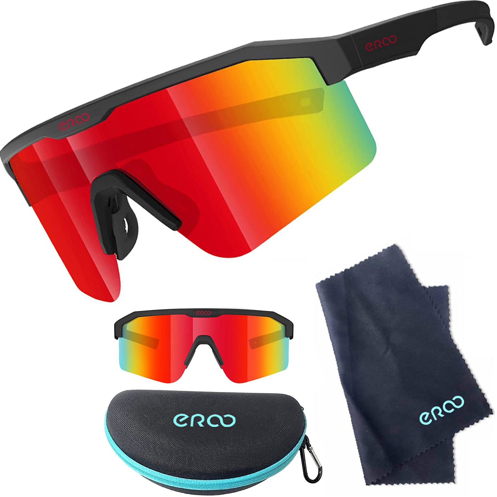 ER00 F24 Eazyrun Kids Polarized Sports Sunglasses for Age 8-12 Youth Baseball Softball Cycling Glasses UV Protection for Boy Girl