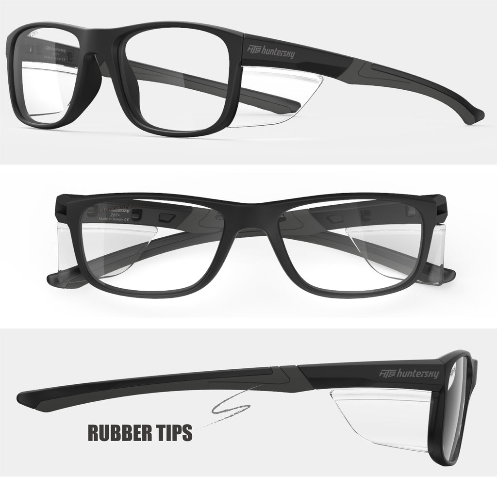HTS HUNTERSKY P11 TR90NZZ Safety Glasses with Side Shield Small Size Women Men ANSI Z87 Anti Fog Scratch Resistant Lab Pickleball