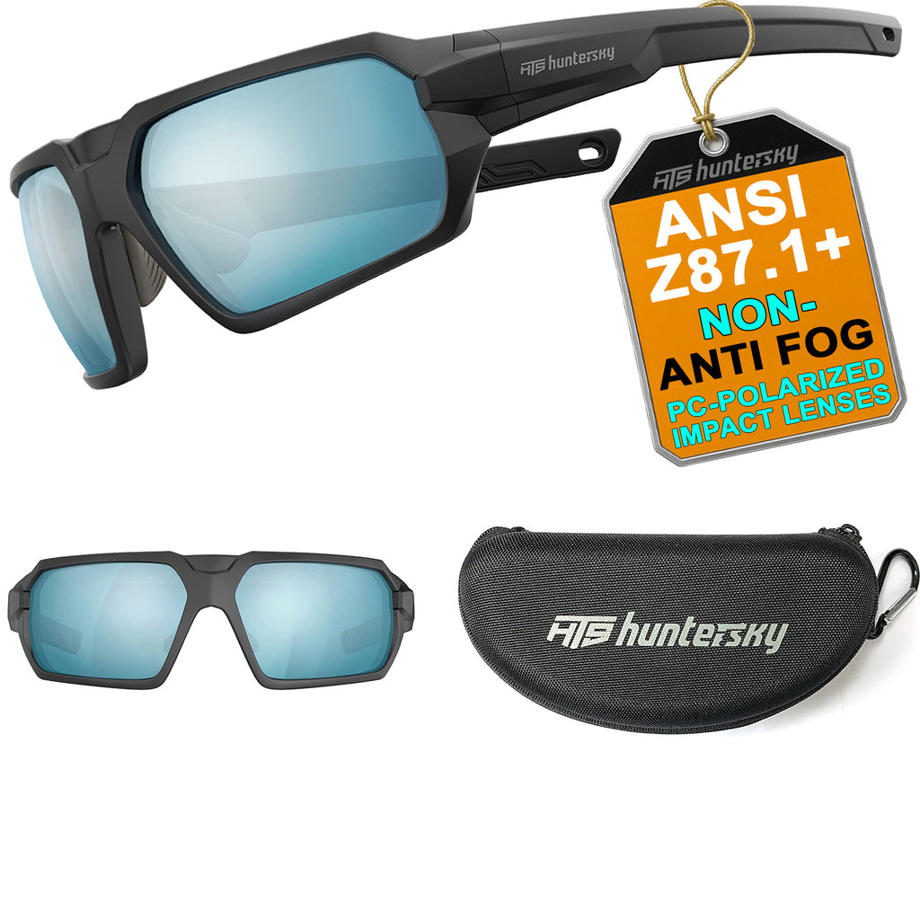 HTS HUNTERSKY Q37 Ballistic Tactical Impact Protection Anti Fog Shooting Glasses Military Grade Airsoft Range