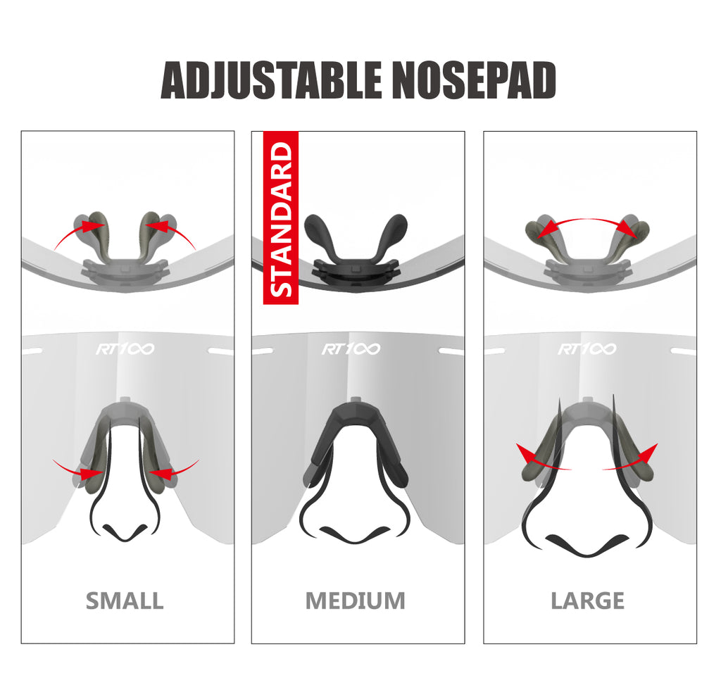 RT100 Q58 RIDE YOUR WAY Professional wrap around Frameless Cycling Sunglasses for Men and Women