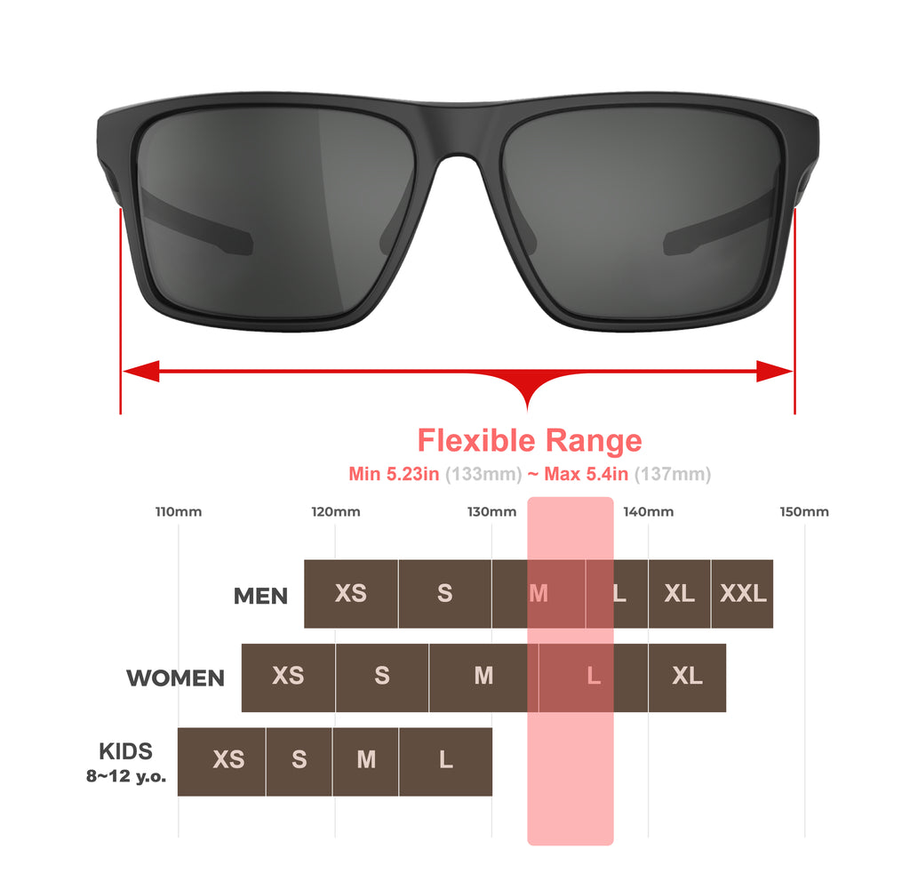 RY586 P1A Polarized Sunglasses for Men Women UV Protection Driving Golf Outdoor HD Vision Lightweight with Case Neck Strap