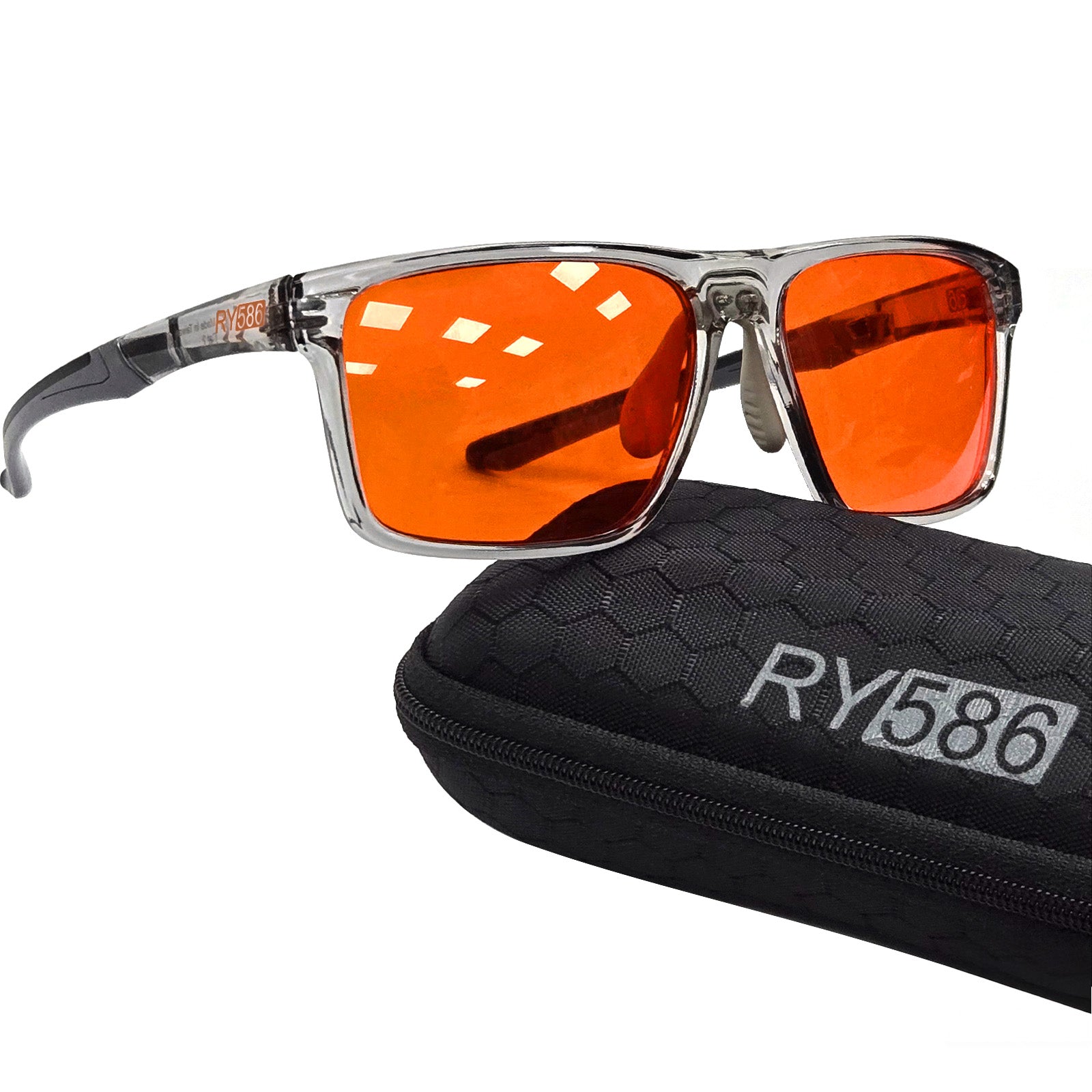 RY586 P1AS HD Premium Sleep Glasses P1AS 99.9% Blue Light Blocking Gaming Computer Screen Glasses Reduce Eyestrain & Glare High Contrast Definition UV580 nm