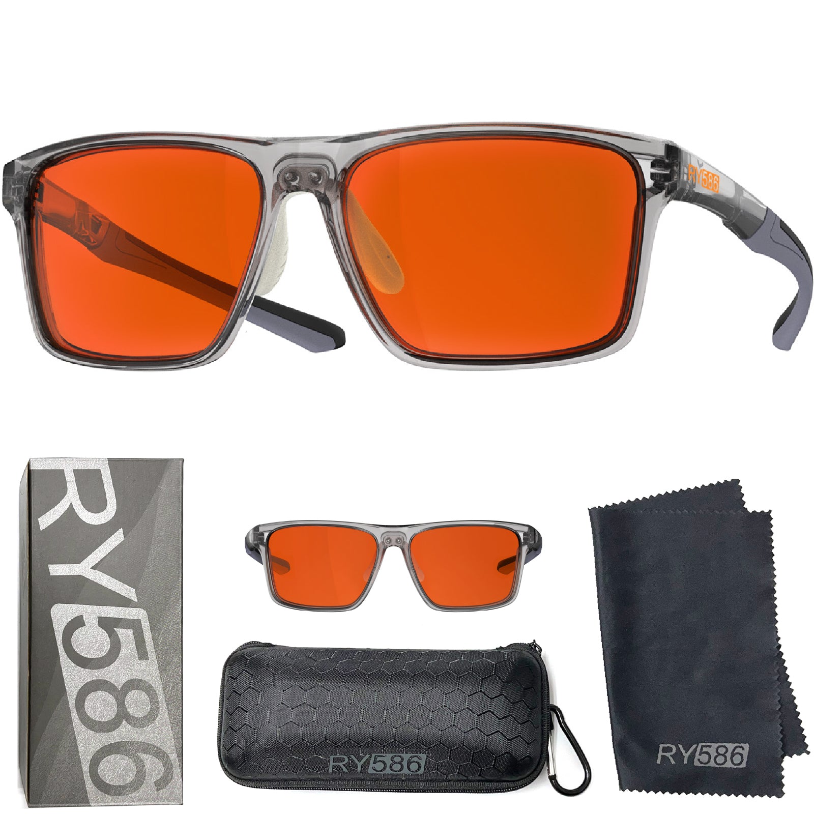 RY586 P1AS HD Premium Sleep Glasses P1AS 99.9% Blue Light Blocking Gaming Computer Screen Glasses Reduce Eyestrain & Glare High Contrast Definition UV580 nm