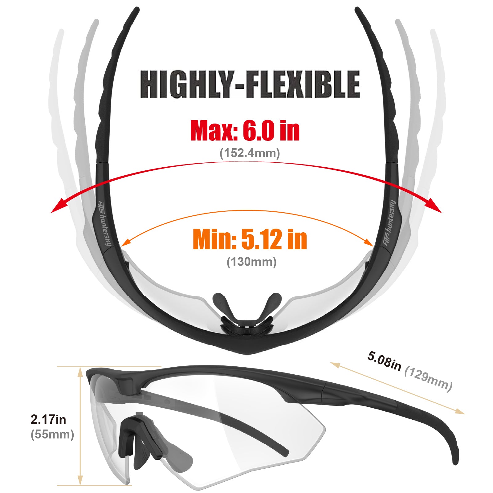 HTS HUNTERSKY S53 anti fog Tactical Shooting Range Safety Glasses Ballistic eye protection Hunting Airsoft Riding Pickleball