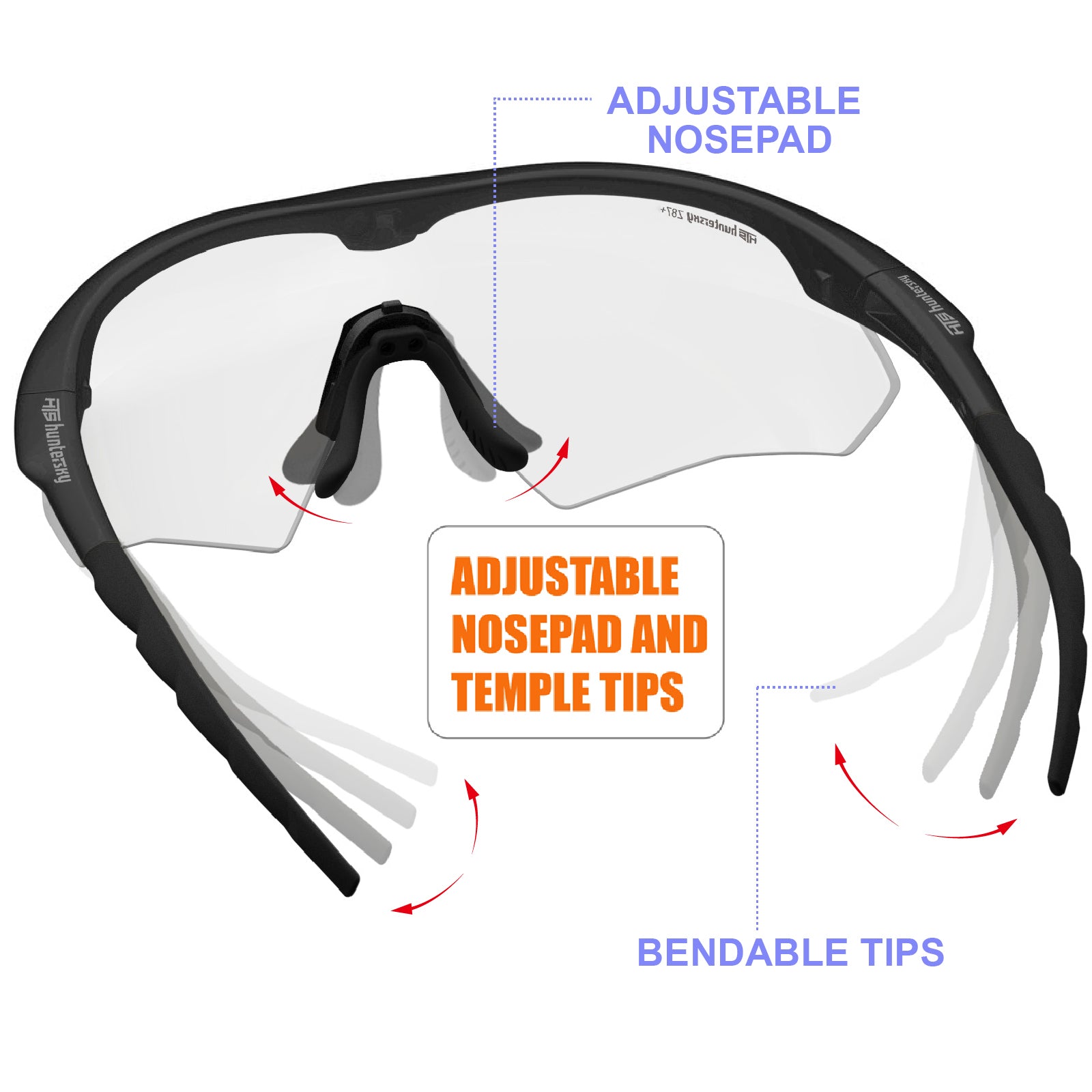 HTS HUNTERSKY S53 anti fog Tactical Shooting Range Safety Glasses Ballistic eye protection Hunting Airsoft Riding Pickleball